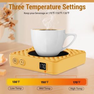 Coffee Warmer with Digital Display, 2-12Hrs Auto-Shut Off Coffee Warmer for Desk, Mug Warmer, Coffee Mug Warmer with 3-Temp Settings, Mug Warmer for Desk with Anti Scalding Silicone Pad