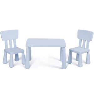 ZENY Kids Table and Chair Set, 3 in 1 Plastic Children Activity Table for Toddlers Drawing, Reading, Crafts, Snack Time, Detachable Tabletop Table and Chair Set for Home, Nursery, Playroom