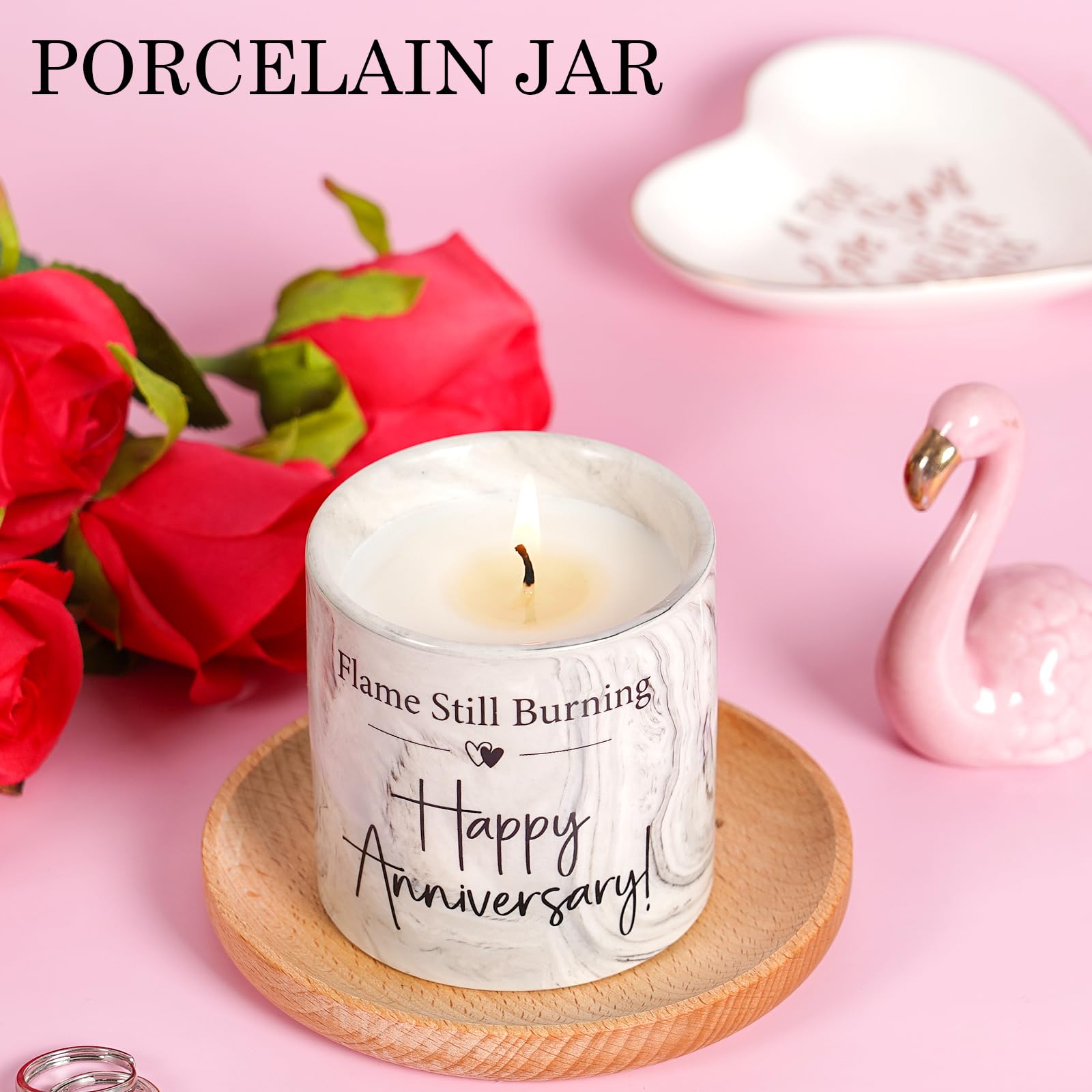 Anniversary Wedding Gifts Happy Anniversary Candle Aniversario Gifts for Men Women Couple Gift for Anniversary for Husband Wife Parents Romantic Gifts Anniversary Marriage Gifts for Him Her 6oz