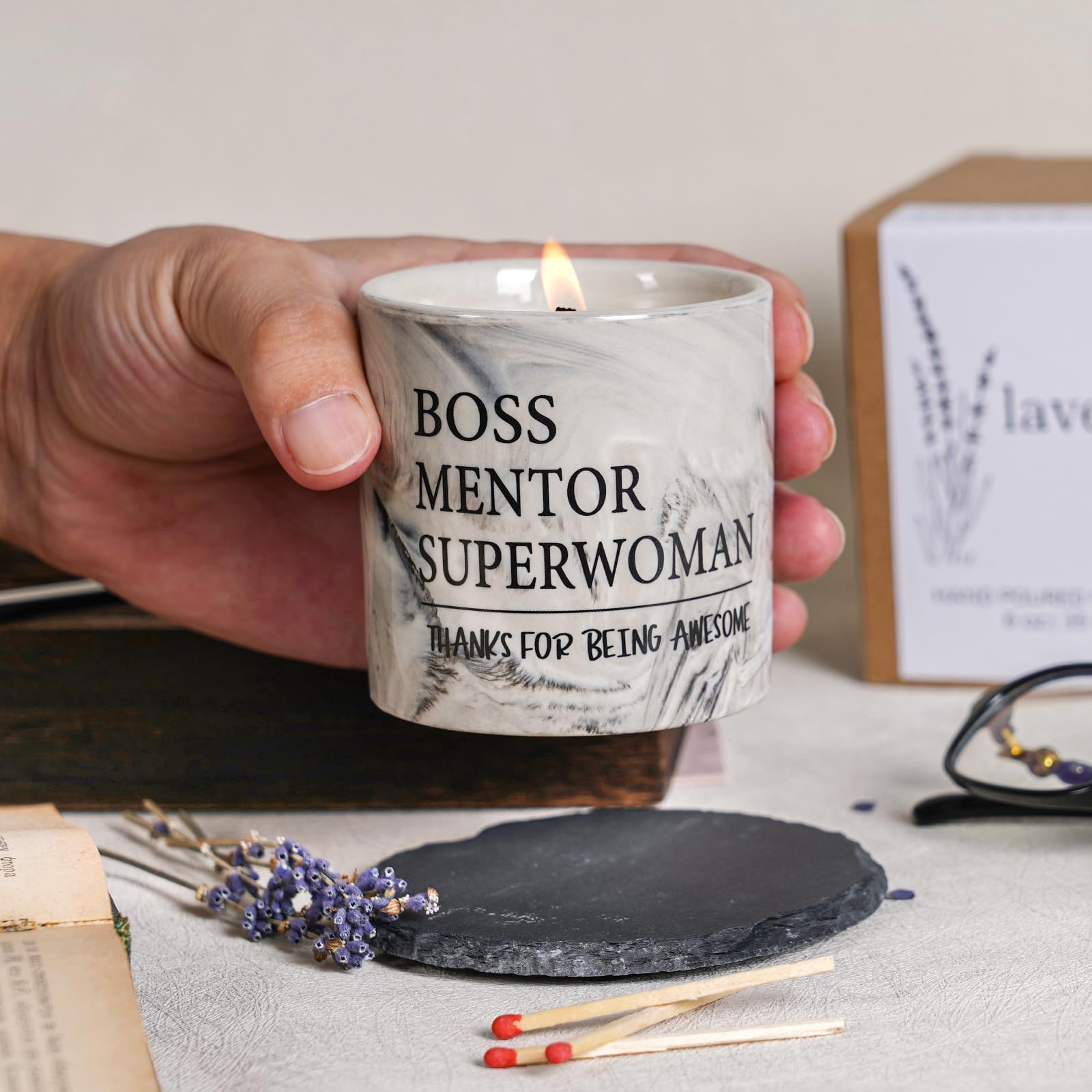 Boss Gifts for Women, Boss Candle Boss Lady Gifts Boss Gifts Boss Appreciation Gifts for Women Boss Lady Office Decor Boss Day Christmas Birthday Gifts Gift for Boss Mentor Manager Superwoman 6oz