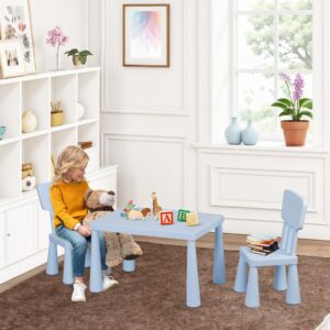 ZENY Kids Table and Chair Set, 3 in 1 Plastic Children Activity Table for Toddlers Drawing, Reading, Crafts, Snack Time, Detachable Tabletop Table and Chair Set for Home, Nursery, Playroom