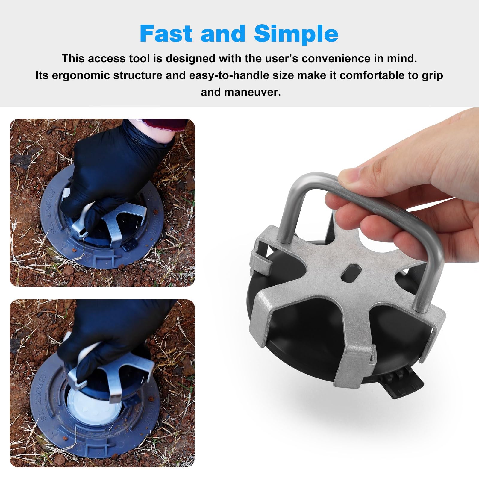 JIOTAR Termi-te Bait Station Access Tool For Advance Termi-te Bait Station Lids Remover-Easy Opening of Bait Station Lids- Metal