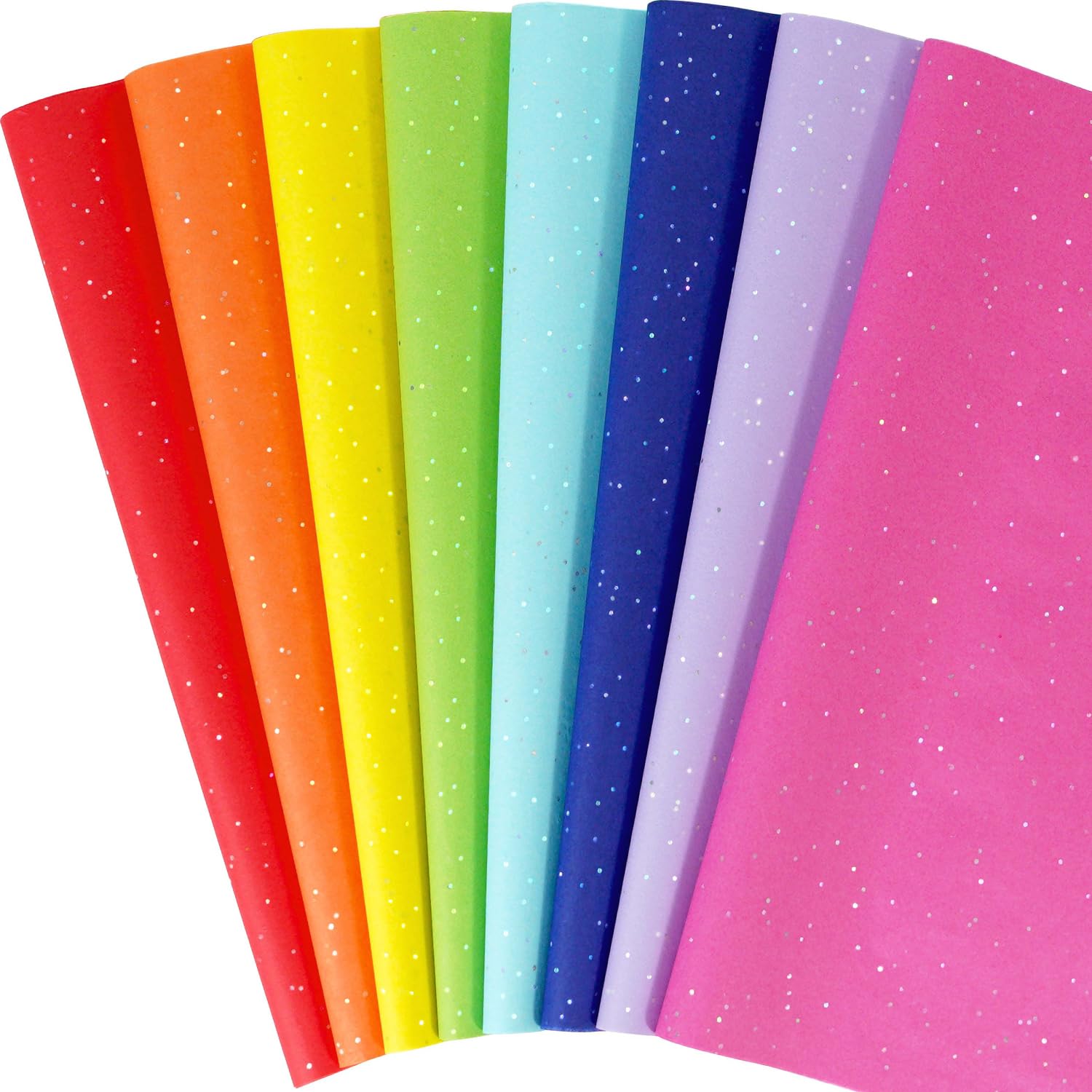 SUNCOLOR 120 Sheets 20"x14" Wrapping Tissue Paper for Gift Bags Packaging Colorful Glitter Art Tissue Paper for Crafts