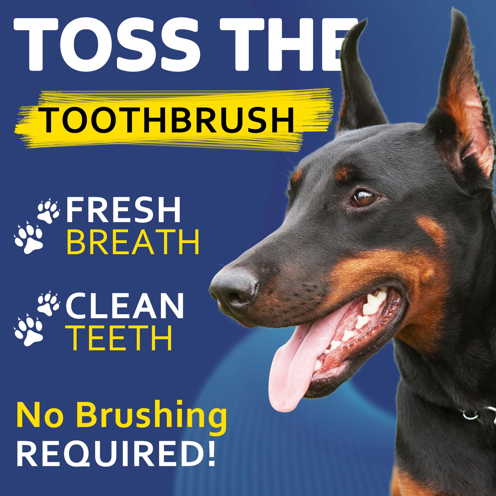 Dental Gels for Dogs, Turn & Taste Dog Toothpaste, Dog Dental Care, Continually Freshens Breath for 24 Hours, Delicious Flavors Like Chicken, No Brush Toothpaste for Dogs