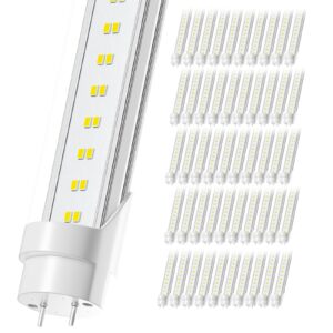 onlylux t8 bulbs 4 foot 6500k daylight, 5000lumens, 36w, 4ft led bulbs ballast bypass type b dual-end powered, 4ft led tubes replacement f32t8 f32t12 fluorescent tube, 50 pack