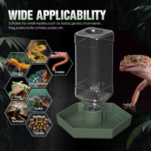 Reptile Water Dispenser-7.5 oz(250ml) Bearded Dragon Water Bowl - Small Water Dish for Tortoise - Bowls for Reptiles & Amphibians (S)