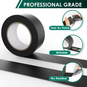 DAGONGREN Black Masking Tape 1 Inch Wide Bulk, 10 Rolls Black Painters Tape 1 Inch × 55 Yards, Multi-Surface Black Tape for Car Craft School, Pait Tape Total 550 Yards