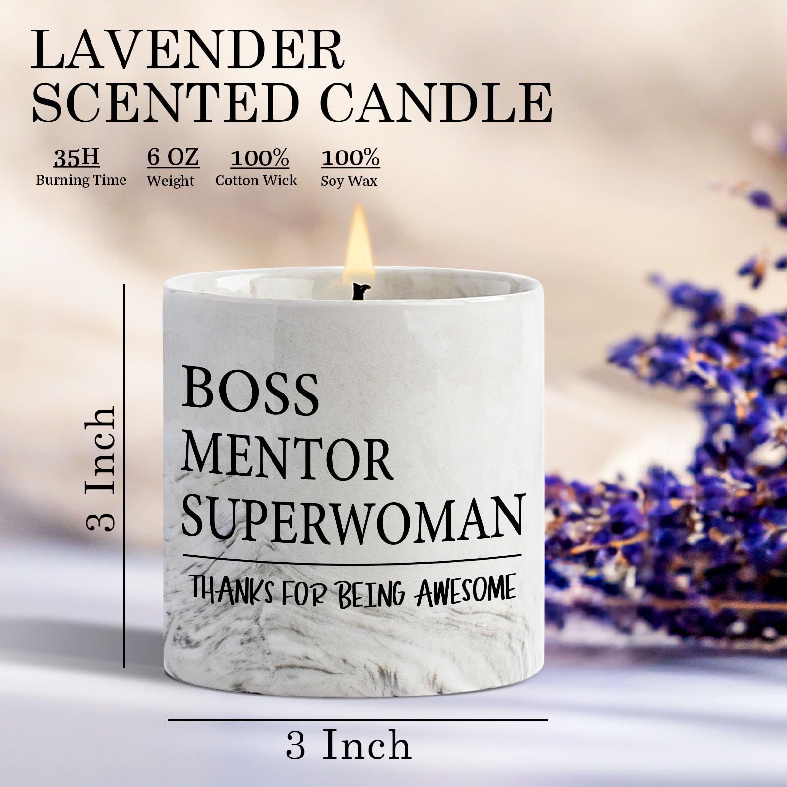 Boss Gifts for Women, Boss Candle Boss Lady Gifts Boss Gifts Boss Appreciation Gifts for Women Boss Lady Office Decor Boss Day Christmas Birthday Gifts Gift for Boss Mentor Manager Superwoman 6oz