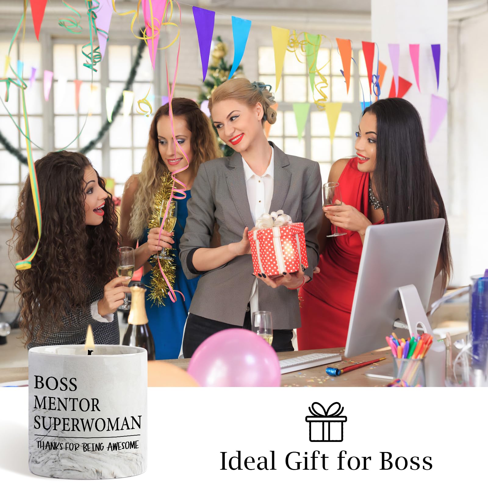 Boss Gifts for Women, Boss Candle Boss Lady Gifts Boss Gifts Boss Appreciation Gifts for Women Boss Lady Office Decor Boss Day Christmas Birthday Gifts Gift for Boss Mentor Manager Superwoman 6oz