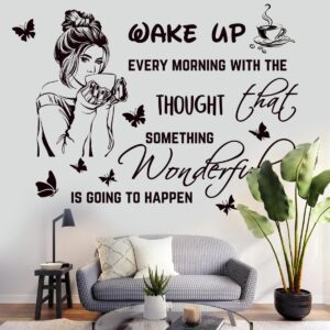 Inspirational Wall Decals Quotes Motivational Inspirational Wall Stickers Letter Wall Decals Vinyl Sayings Beauty Eye Wall Stickers for Women Bedroom Girls Bathroom Beauty Salon Wall Decoration.