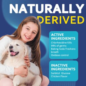 Dental Gels for Dogs, Turn & Taste Dog Toothpaste, Dog Dental Care, Continually Freshens Breath for 24 Hours, Delicious Flavors Like Chicken, No Brush Toothpaste for Dogs