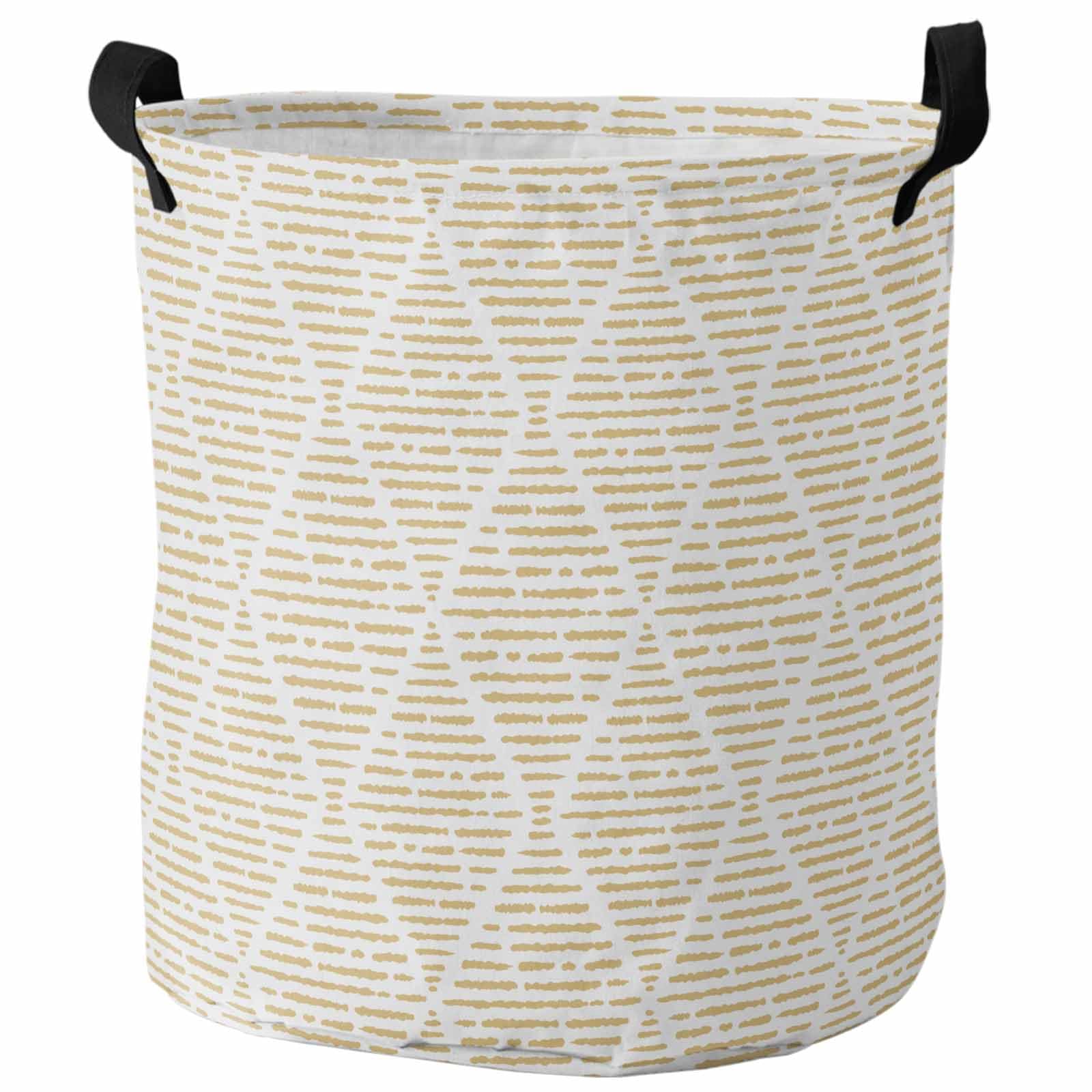 Huotupsine Yellow Geometric Laundry Basket Large 16.5"x17" Waterproof Laundry Hamper, Contemporary Modern Abstract Art Collapsible Toys Blankets Storage Baskets Clothes Hamper for Bathroom Bedroom