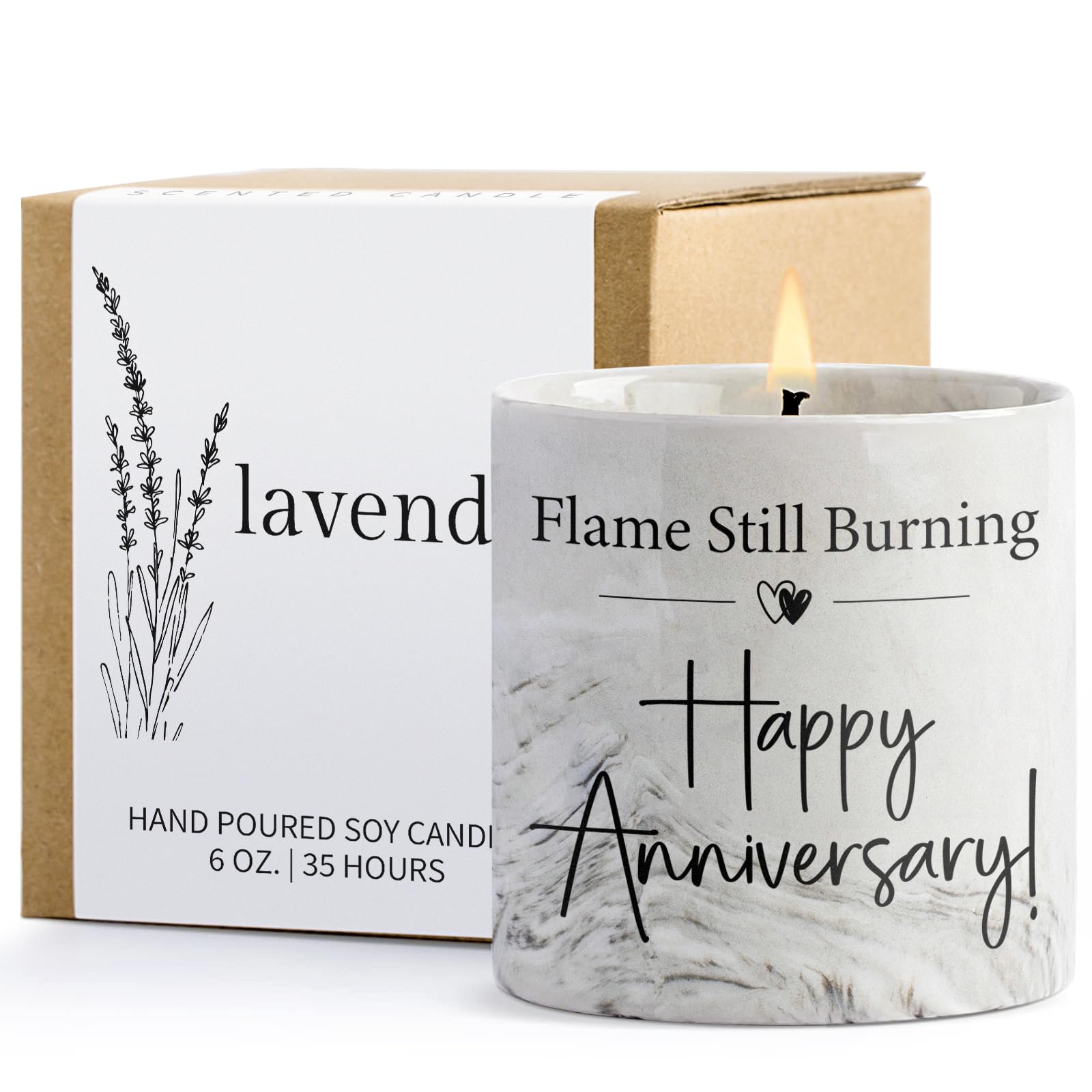 Anniversary Wedding Gifts Happy Anniversary Candle Aniversario Gifts for Men Women Couple Gift for Anniversary for Husband Wife Parents Romantic Gifts Anniversary Marriage Gifts for Him Her 6oz