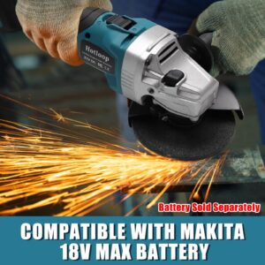 Cordless Angle Grinder for Mkita 18V Battery, Angle Grinder with 3 Speed Adjustable 7000 RPM Brushless Motor, 3 PCS 4-1/2" Blades for Cutting, Griding, Polishing, etc. (Battery NOT Included)