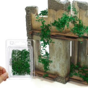 warmtree realistic miniature vines simulation vine for diy mini model railway fairy garden architecture diorama scenery landscape layout (dark green)