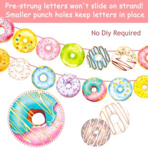 Donut Party Banners 4Pcs Donut Party Decorations Donut Themed Birthday Party Banner Decorations for Donut Theme Party Sweet Baby Shower Supplies