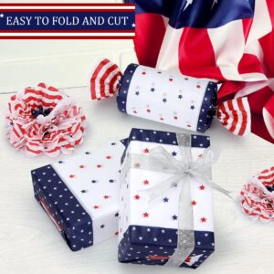 35 Sheets Tissue Paper for Gift Bags 19.5"x13.6" Gift Wrap Tissue Paper Bulk for 4th of July Memorial Day Festival Independence Day Party Art Crafts Tissue Paper for Packing Holiday Decor