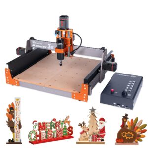 foxalien masuter 3s cnc router machine with nema 23 closed-loop stepper motor, 400w spindle 3 axis engraving milling machine for wood acrylic aluminum carving cutting