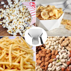 5 PCS Single Handle chips Scoop, Stainless Steel Single Handle French Fry and Popcorn Scoop for Commercial and Personal Use, by GENHAKON.