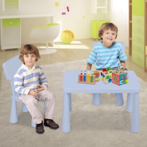 ZENY Kids Table and Chair Set, 3 in 1 Plastic Children Activity Table for Toddlers Drawing, Reading, Crafts, Snack Time, Detachable Tabletop Table and Chair Set for Home, Nursery, Playroom