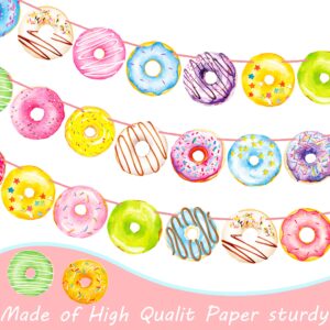 Donut Party Banners 4Pcs Donut Party Decorations Donut Themed Birthday Party Banner Decorations for Donut Theme Party Sweet Baby Shower Supplies