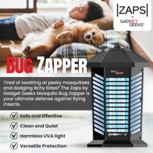 Gadget Geeks Mosquito Bug Zapper Outdoor & Indoor Electric, Mosquito Zapper, Fly Zapper Trap, Mosquito Killer with On Off Switch & 15W Replaceable UVA Bulb, 3500sq ft Large Range