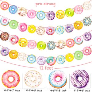 Donut Party Banners 4Pcs Donut Party Decorations Donut Themed Birthday Party Banner Decorations for Donut Theme Party Sweet Baby Shower Supplies