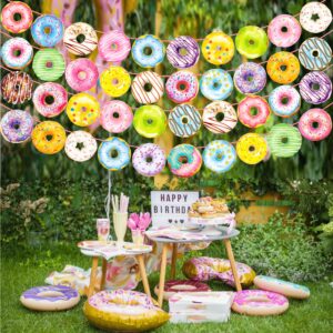 Donut Party Banners 4Pcs Donut Party Decorations Donut Themed Birthday Party Banner Decorations for Donut Theme Party Sweet Baby Shower Supplies