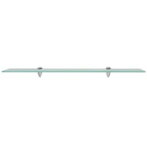 YELWHI Floating Shelf Glass 31.5"x7.9" 0.3",Timeless Floating Glass Shelf with Zinc Alloy Brackets for Modern Home Decor