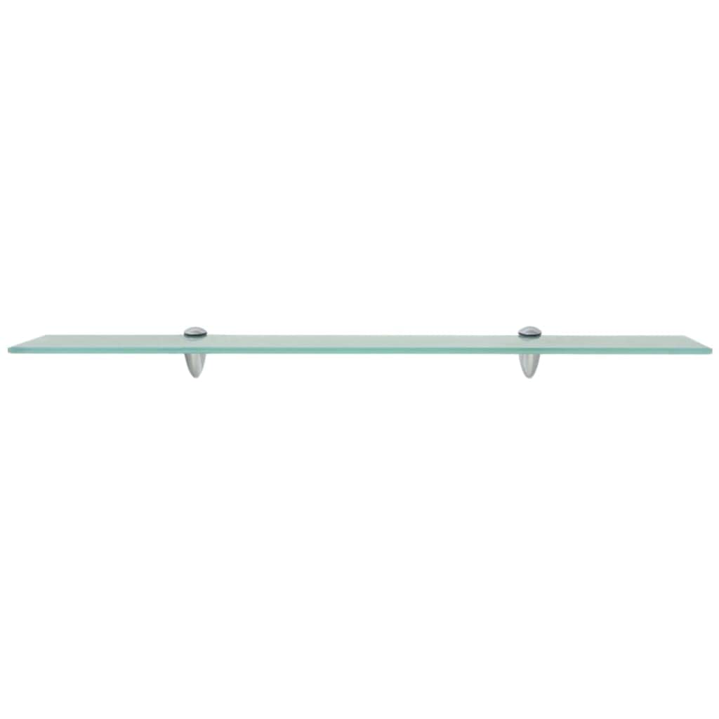 YELWHI Floating Shelf Glass 31.5"x7.9" 0.3",Timeless Floating Glass Shelf with Zinc Alloy Brackets for Modern Home Decor