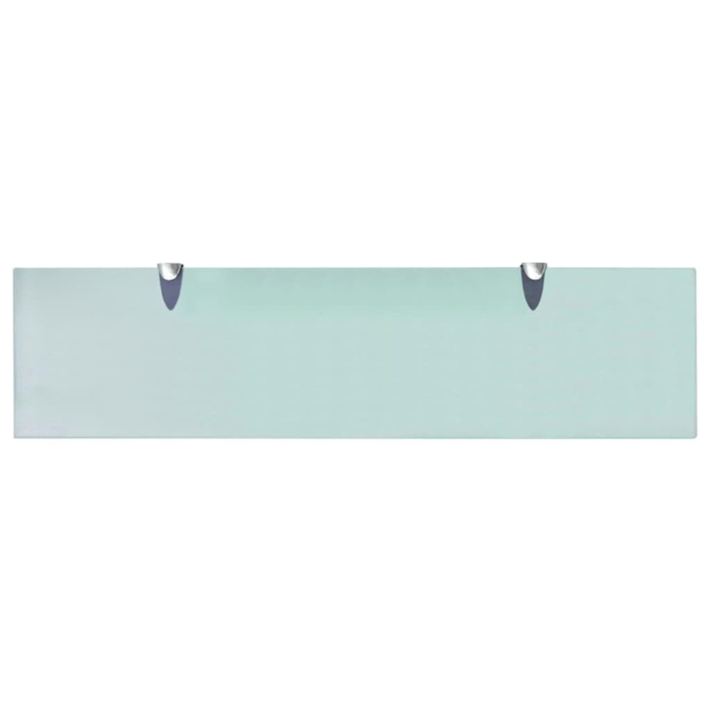 YELWHI Floating Shelf Glass 31.5"x7.9" 0.3",Timeless Floating Glass Shelf with Zinc Alloy Brackets for Modern Home Decor