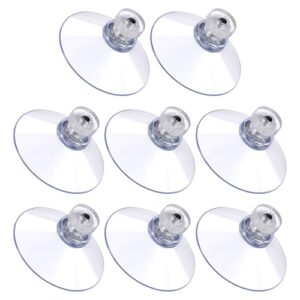 8pcs glass suction cups 41mm small suction cups clear pvc window suction cups w0ithout hook heavy duty suction cups with m4 screw for bathroom wall window car shade license plates