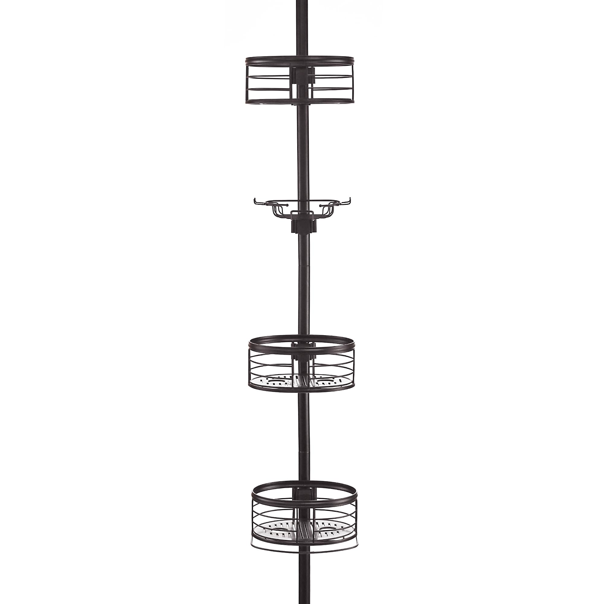 Utopia Alley Rust-Resistant Tension Pole Shower Caddy, 3 Shelves (Oil Rubbed Bronze)