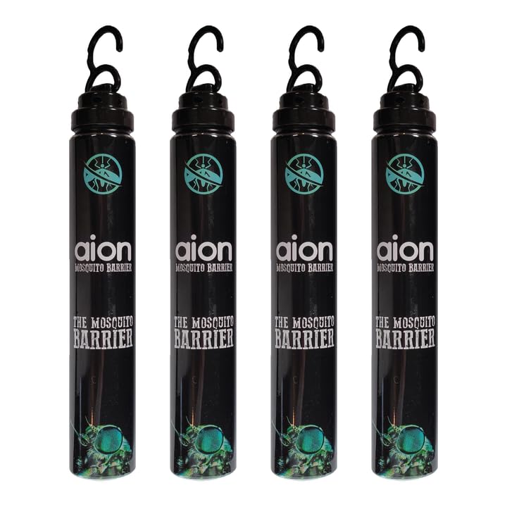 Aion Outdoor Mosquito Traps with Natural Bait Attractant and Hanging Hooks for Trapping Flying Insects or Bugs, Patio, Camping, and Backyard Disposable Catchers, 4 Pack