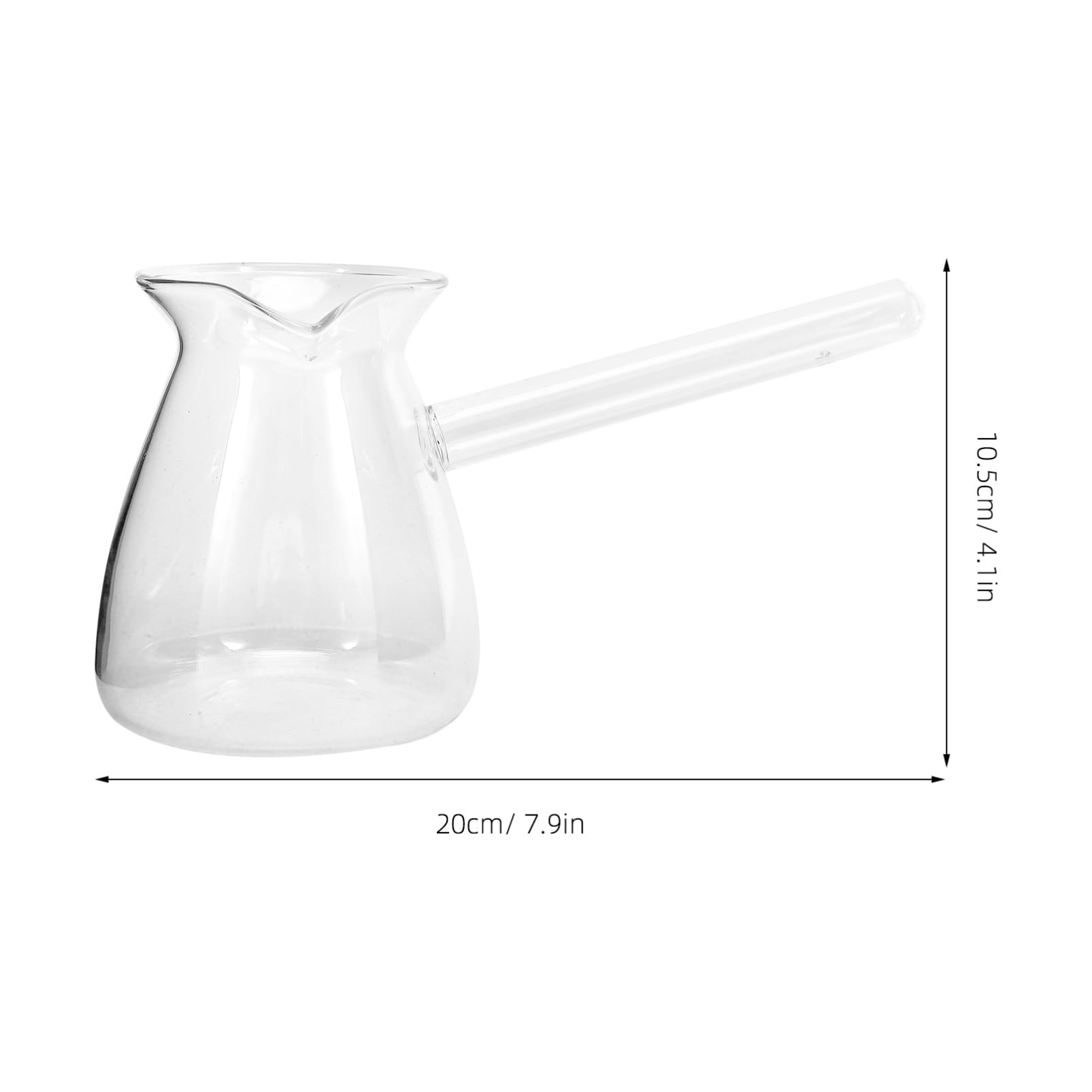 Amosfun Espresso Cups Espresso Steaming Pitcher Coffee Milk Frothing Cup with Long Handle Milk Creamer Tea Jug Sauce Pitcher Measuring Cup for Coffee Milk Tea Making 350ml