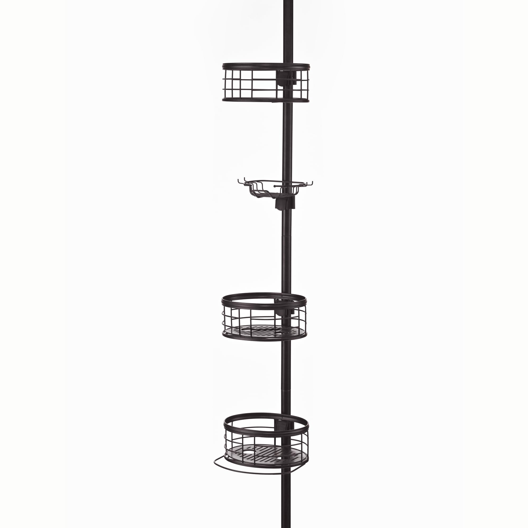 Utopia Alley Rust-Resistant Tension Pole Shower Caddy, 3 Shelves (Oil Rubbed Bronze)