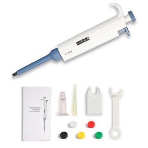 consina 10-100ul single-channel adjustable pipettes, manual micropipette high accurate for laboratory