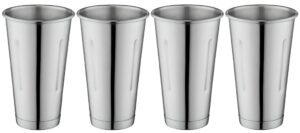 ocs parts 7-inch stainless steel malt and milkshake mixing cup | 30 ounce professional milkshake cups for home and commercial use (4)