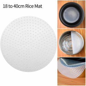 Rice Cooker Burnt Proof Silicon Pad, Heat Resistant Rice Cooker Mat Reusable Rice Anti Paste Pot Mat Non Rice Cooker Mat(33CM)