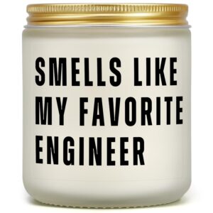 engineer gifts - thank you, graduation, retirement gift for engineer, birthday christmas gift for engineering student civil mechanical software future engineer, funny appreciation candle for men women