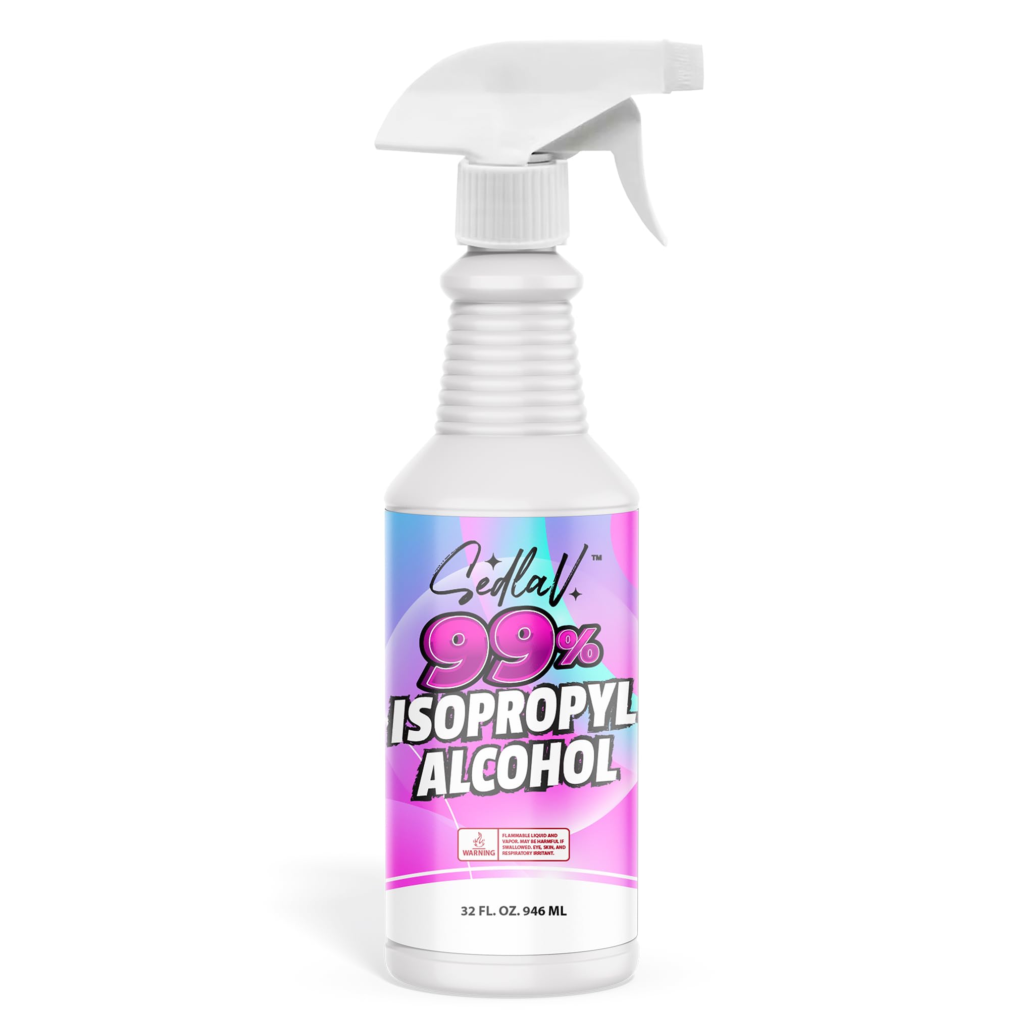 SEDLAV Isopropyl Alcohol 99% Spray 32 Fl Oz Spray Bottle Rubbing Alcohol Sprayer 99 Percent Isopropyl Alcohol Spray Technical Use (1)