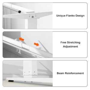 Win Up Time Standing Desk Frame - Standing Desk Legs, Adjustable Desk Frame, Sit Stand Desk Frame, Smart Controller System for 48''-70'' Desk Top,DIY Workstation (White Frame Only)