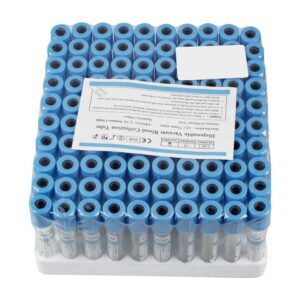 generic veterinary lab vacuum collection tubes, blue, 2ml, 100pcs, pet supplies