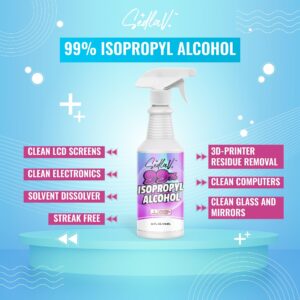 SEDLAV Isopropyl Alcohol 99% Spray 32 Fl Oz Spray Bottle Rubbing Alcohol Sprayer 99 Percent Isopropyl Alcohol Spray Technical Use (1)