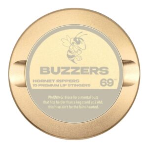 edition 008: buzzers | snus can | snus container | zyn metal can | metal zyn container | zyn holder | metal snus container | smell proof container | aluminum zyn container (champagne gold)