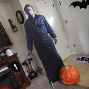 lckellong Life Size Horror Cardboard Cutout Halloween Michael Figure Decorations - Man 1 Blue