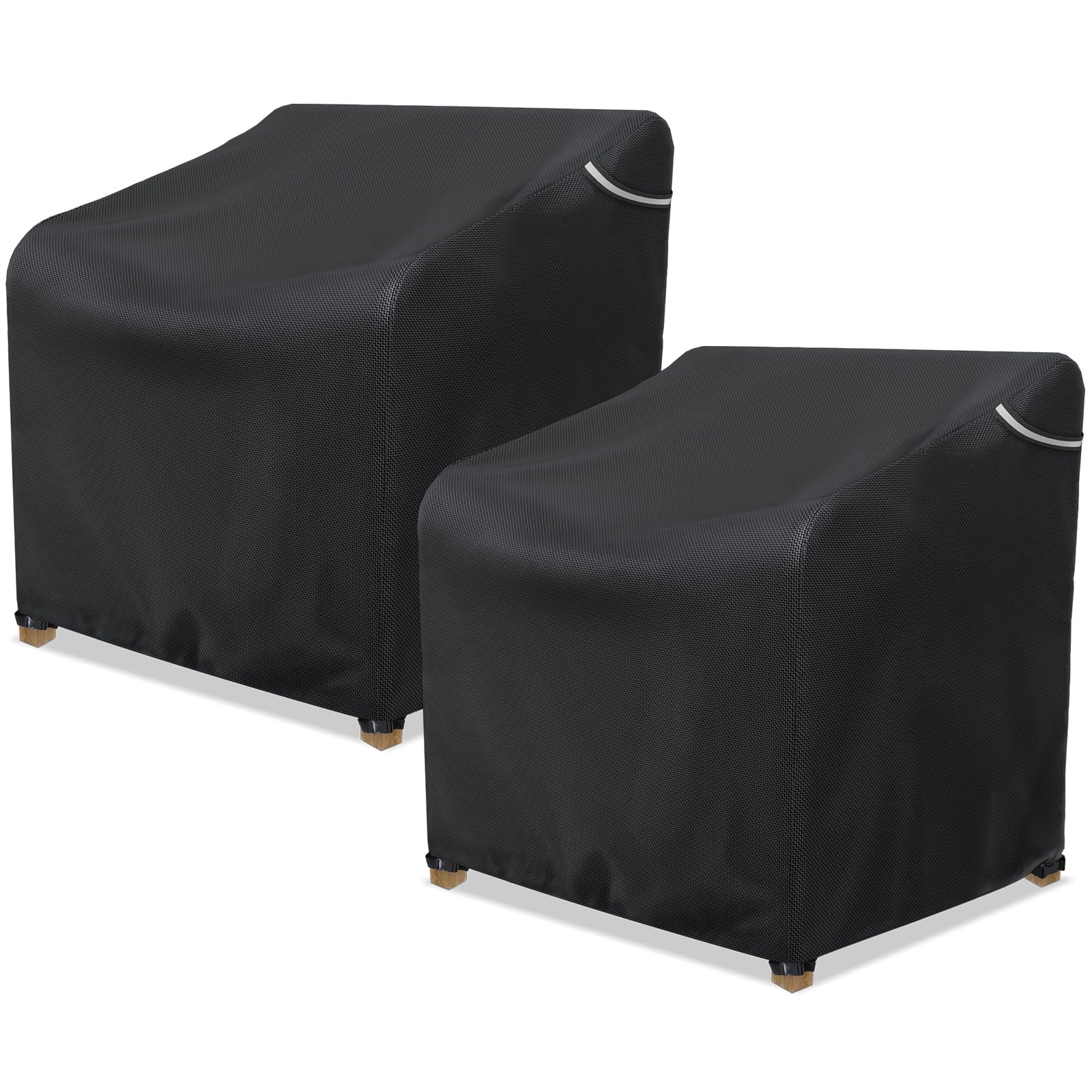 AKEfit Patio Chair Cover Outdoor Chair Cover Heavy Duty Waterproof Furniture Chair Covers For Chairs 2 Pack All-Weather protection Outdoor Furniture Covers Fits up to 38W X 35D X 31H,Black