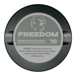 edition 005: freedom | snus can | snus container | zyn metal can | metal zyn container | zyn holder | metal snus container | smell proof container | aluminum zyn container (gunmetal gray)