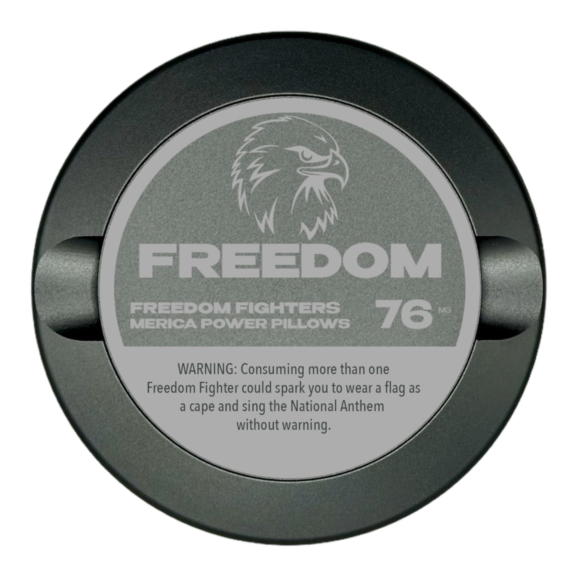 Edition 005: Freedom | Snus Can | Snus Container | Zyn Metal Can | Metal Zyn Container | Zyn Holder | Metal Snus Container | Smell Proof Container | Aluminum Zyn Container (Gunmetal Gray)