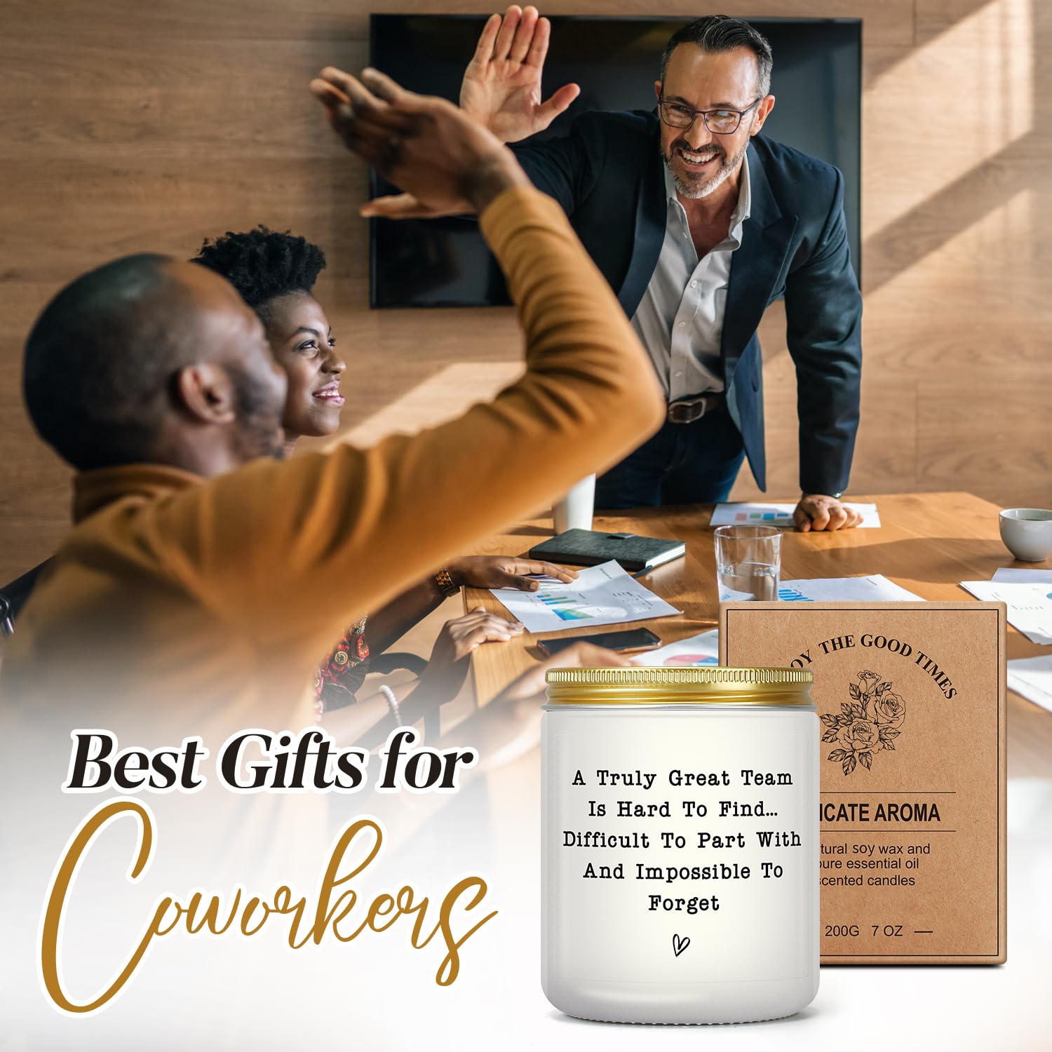 CINGUE Leaving Job Gifts for Coworkers, Coworker Appreciation Gift, Women Men Team Gift, Lavender Scented Candle, Goodbye Gifts for Boss Coach Nurse, Thank You, Farewell, Going Away, Retirement Gifts